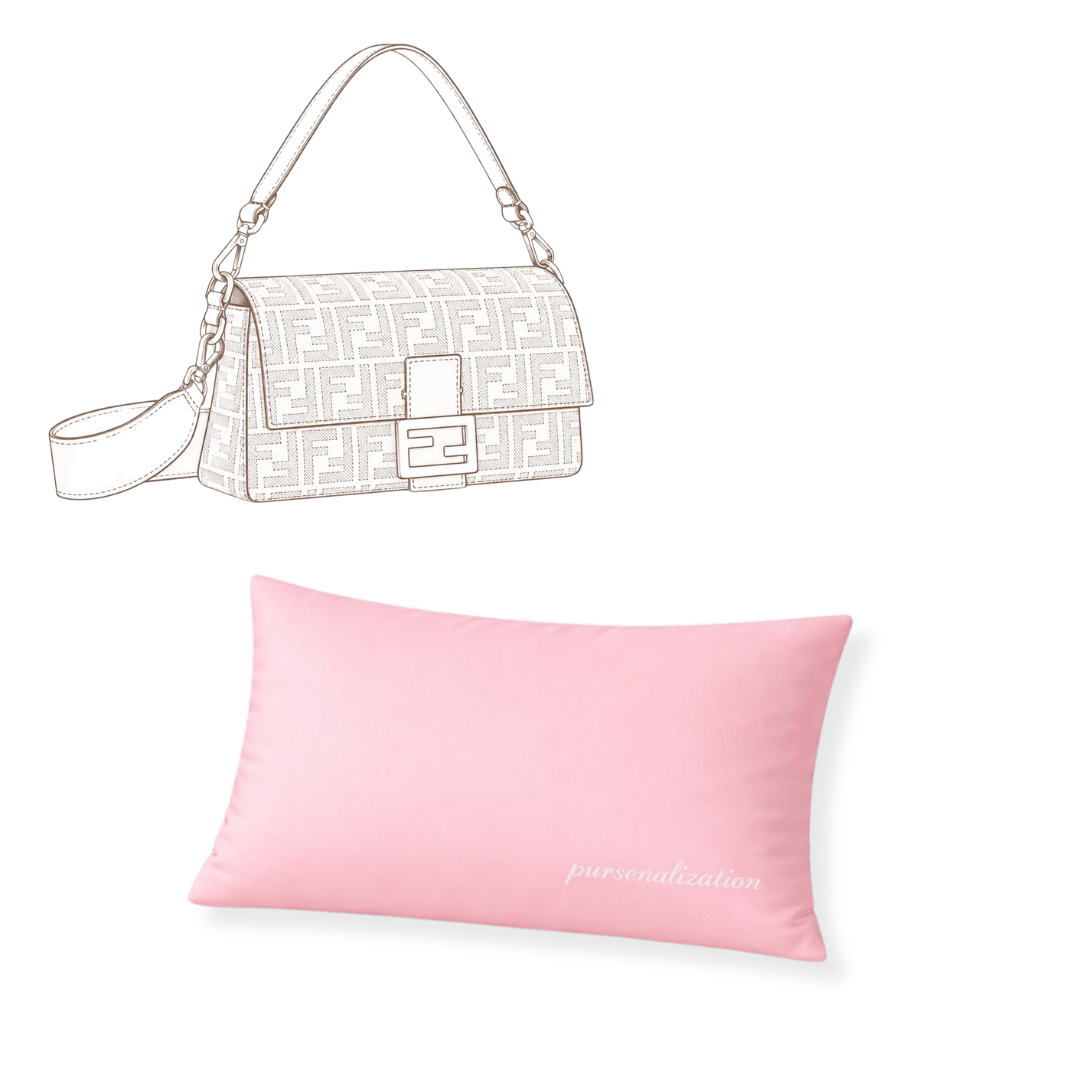 Bag Pillow — Satin & Microfiber Handbag Shaped Support for Baguette