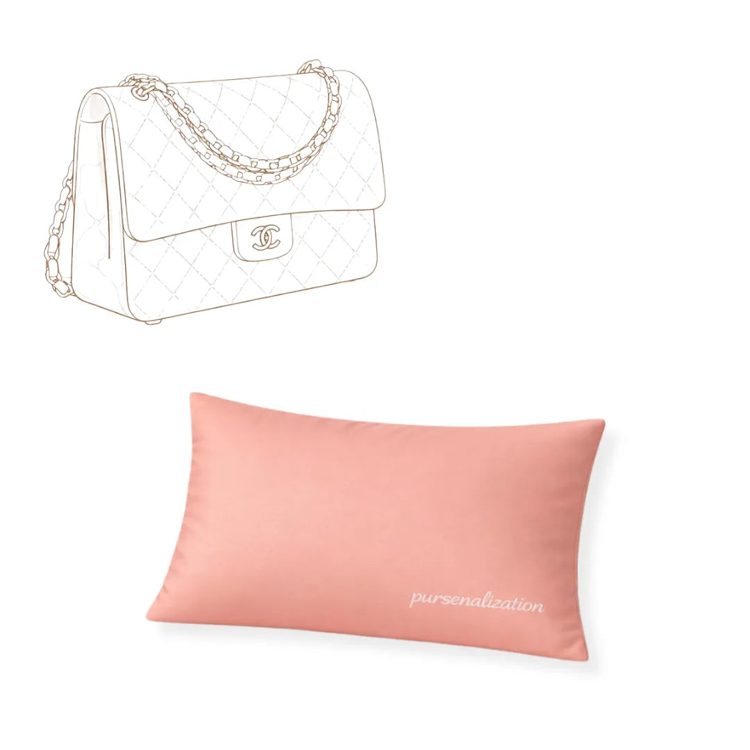 Bag Pillow — Satin & Microfiber Handbag Shaped Support for Classic Flap