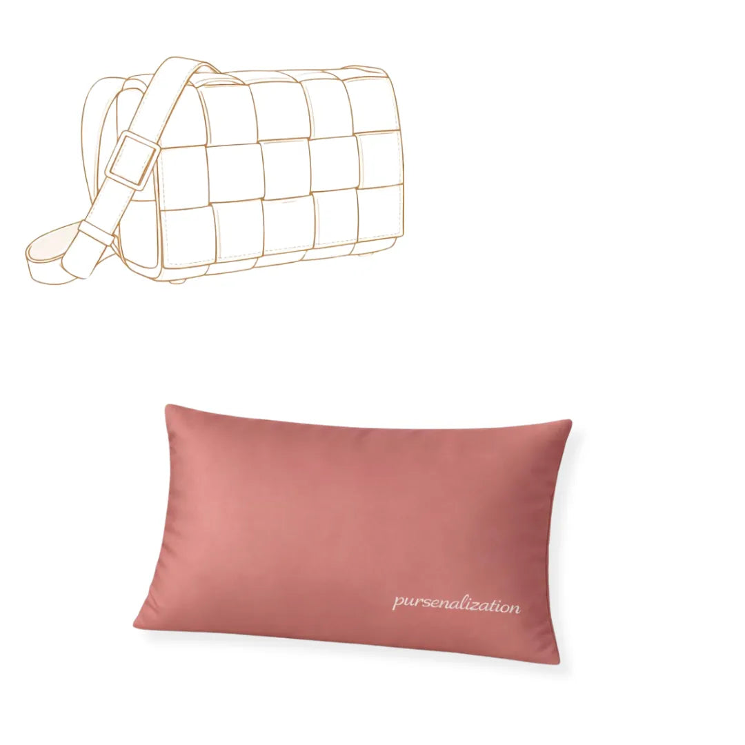 Bag Pillow — Satin & Microfiber Handbag Shaped Support for Cassette