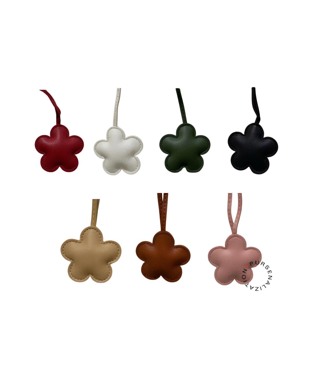 Fleur Leather Charm for Handbags