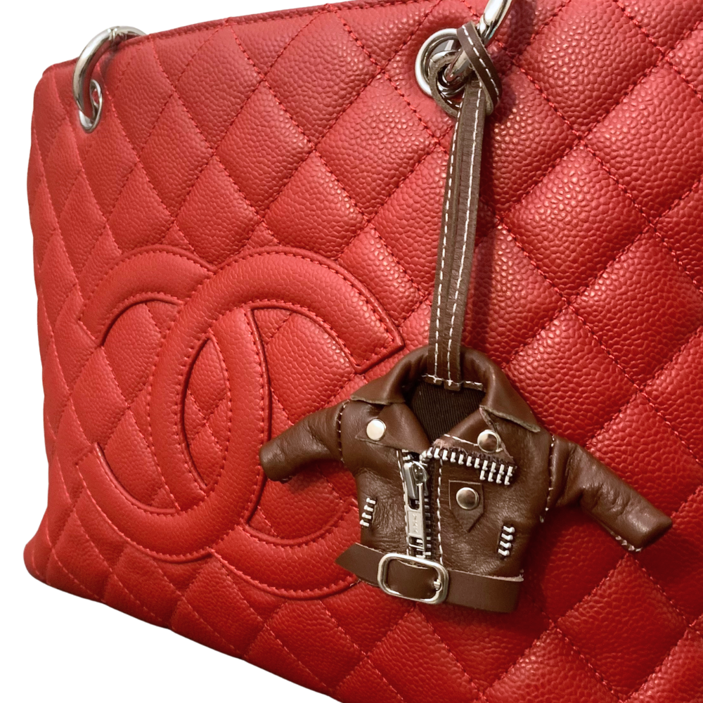 Leather Jacket Bag Charm
