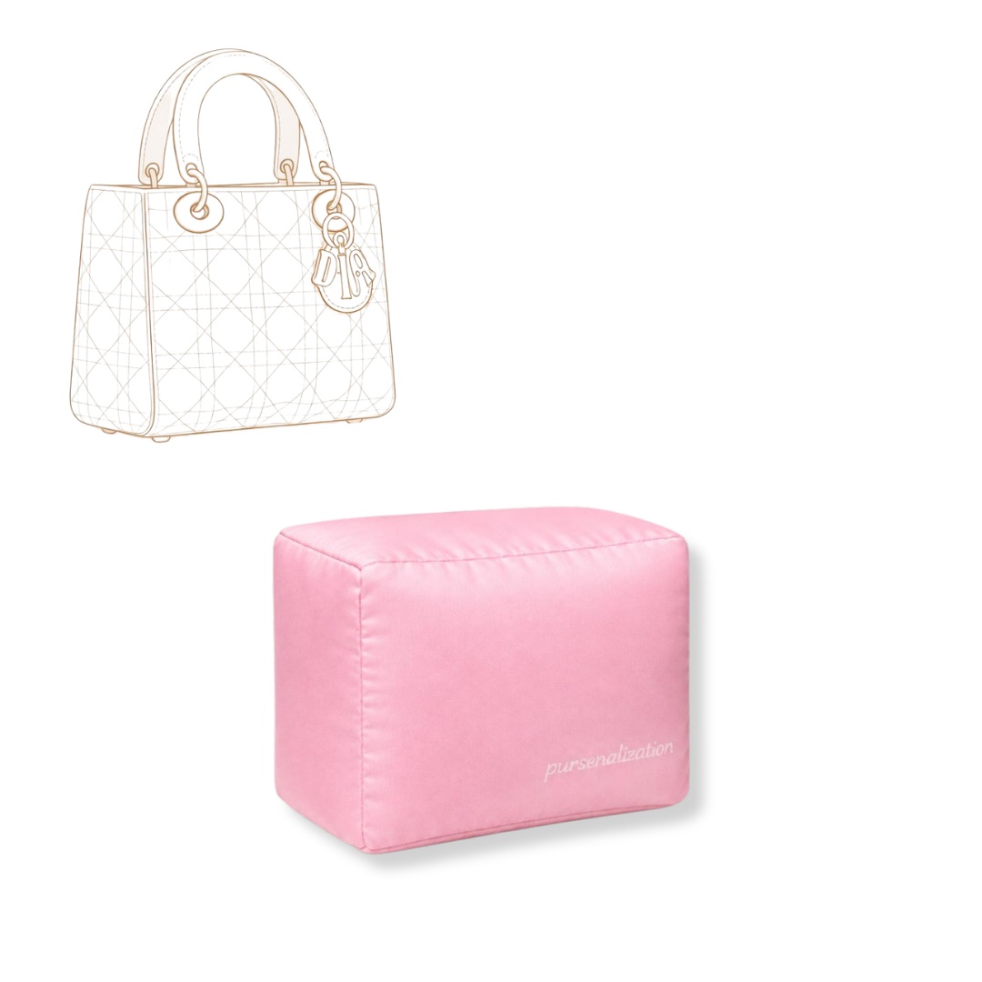 Bag Pillow — Satin & Microfiber Handbag Shaped Support for Lady