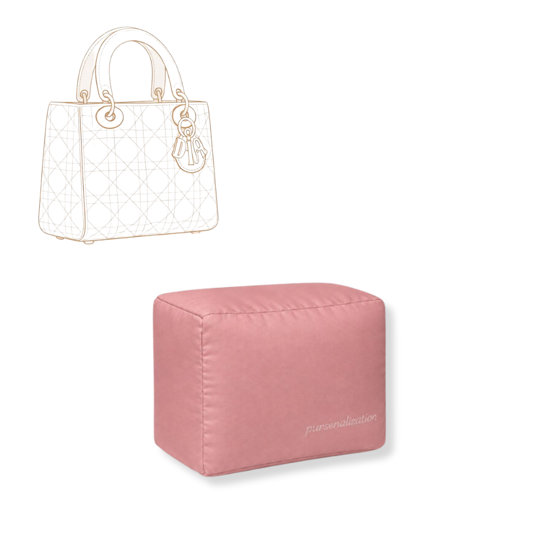Bag Pillow — Satin & Microfiber Handbag Shaped Support for Lady