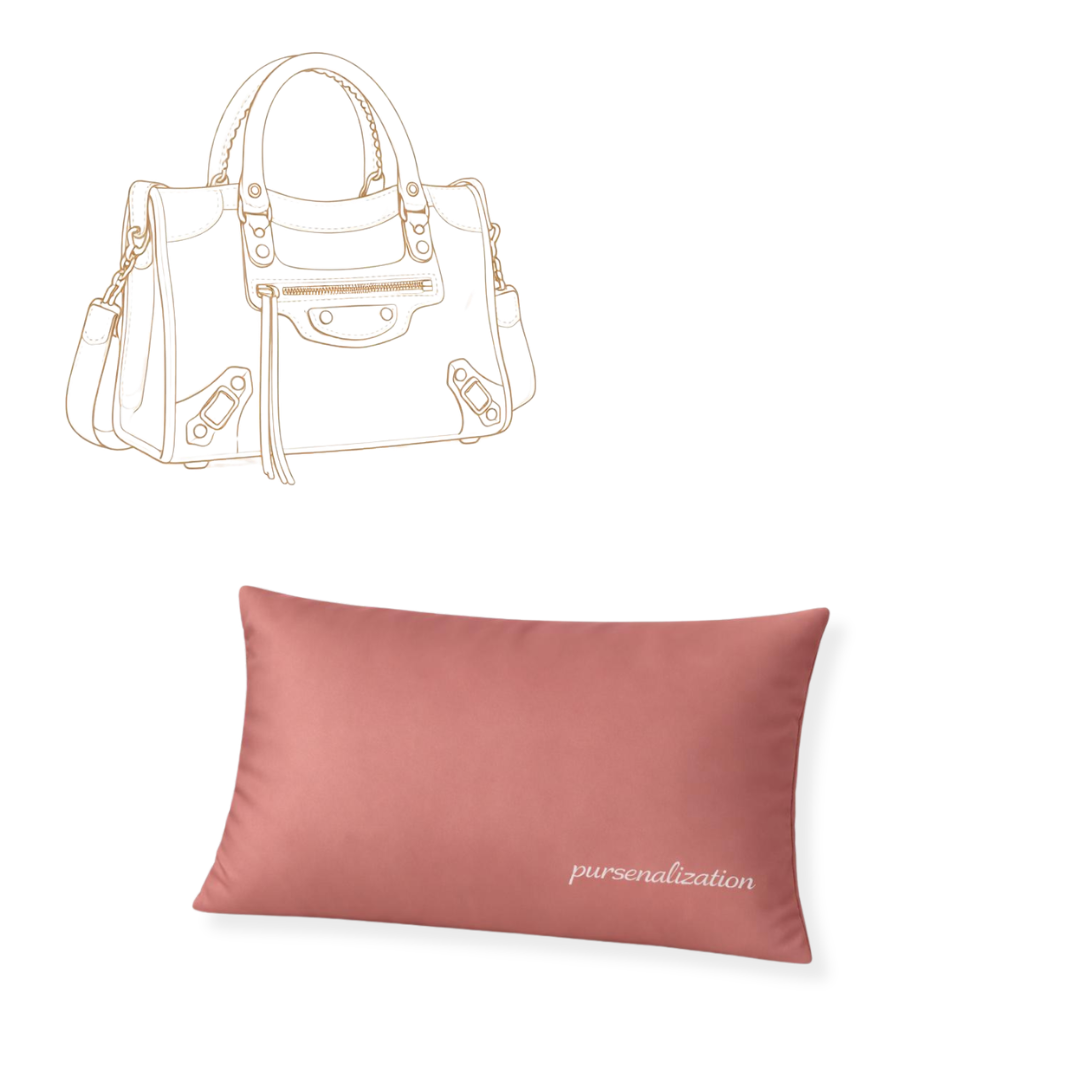 Bag Pillow — Satin & Microfiber Handbag Shaped Support for City