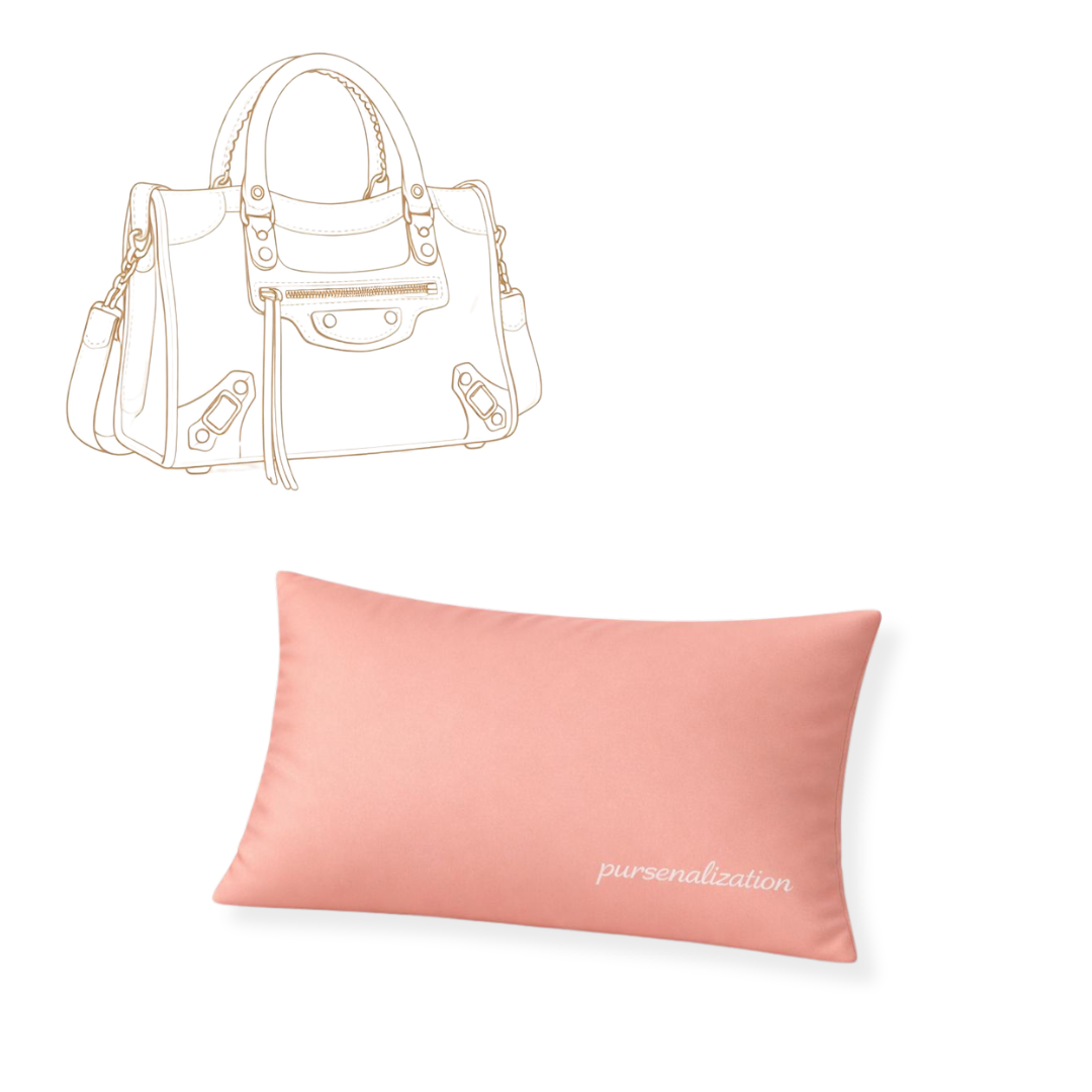 Bag Pillow — Satin & Microfiber Handbag Shaped Support for City